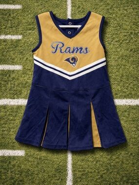 Los Angeles Rams Cheerleader Dress NFL Kids Game Day Outfit Navy Gold